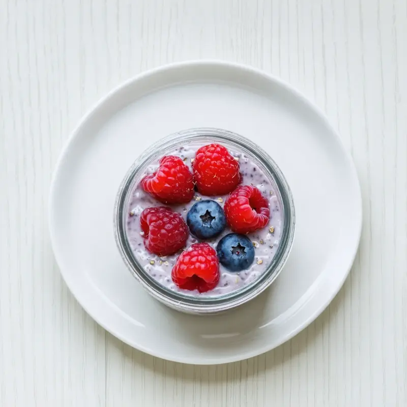 Chia pudding with berries