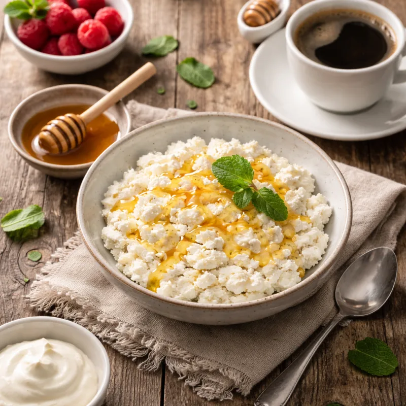 Cottage cheese with honey