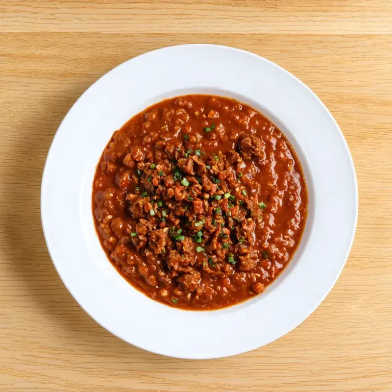 Buckwheat with meat sauce