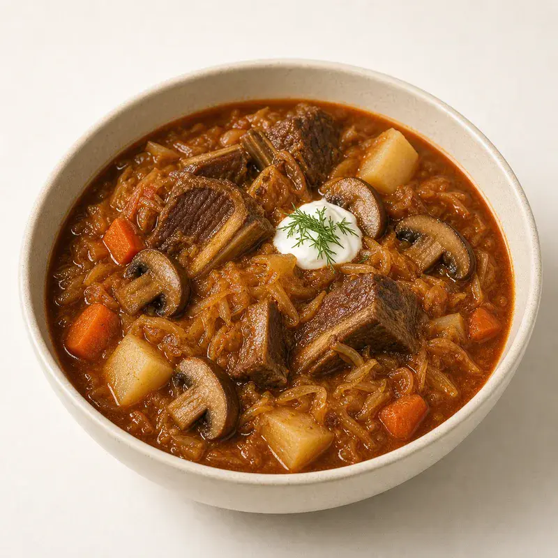 Boyar shchi (thick soup)